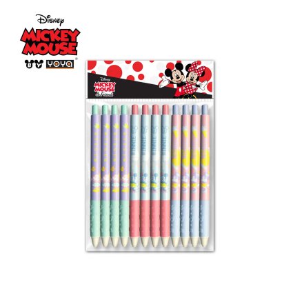 YOYA Ball point pen 0.38 mm Pack 12 : Mickey&Friends D120158 / Blue Ink