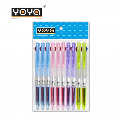 YOYA 2 Colors Gel pen 0.5 mm. Pack 10 : DS-606G / Blue-Red Ink