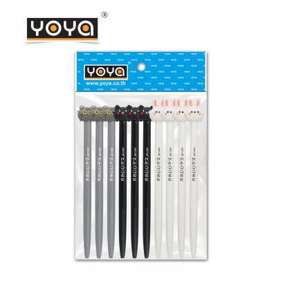 YOYA Gel pen 0.5 mm. Pack 10 : DX-1009 / Blue Ink