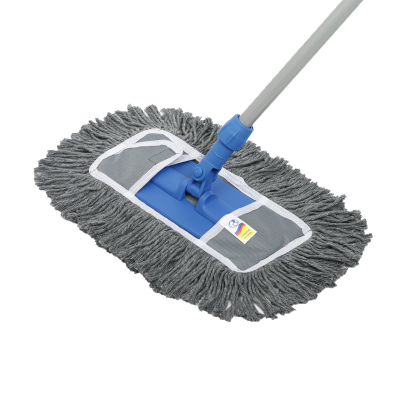 ม็อพเช็ดฝุ่น 12 นิ้ว ใยเทา ครบชุด ด้ามเหล็ก 1.2ม.