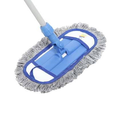 ม็อพเช็ดฝุ่น 12 นิ้ว ใยไมโครเทา ครบชุด ด้ามเหล็ก 1.2ม.