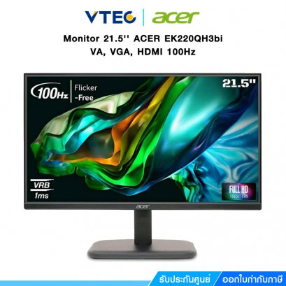 ACER Monitor 21.5'' EK220QH3bi VA, VGA, HDMI 100Hz