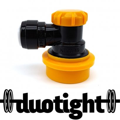duotight 8mm (5/16") x Ball Lock Disconnect (Black + Yellow/Liquid)