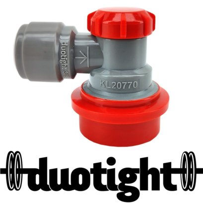 duotight 9.5mm (3/8") x Ball Lock Disconnect (Grey + Red Gas)
