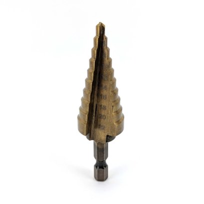 Step, Stepped HSS Drill Bit 4mm-22mm Titanium Coated