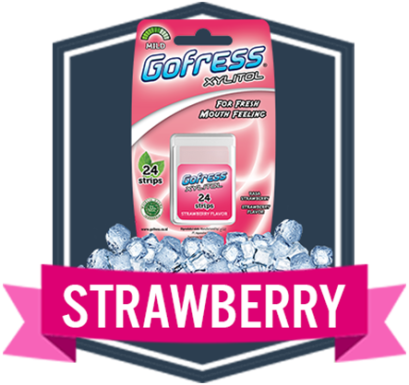 GOFRESS แผ่นละลายในปาก รสสตรอว์เบอร์รี