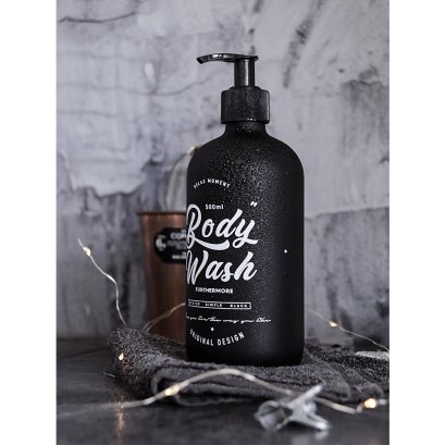 500ml. Glass Sanitizer Bottle / Matt Black
