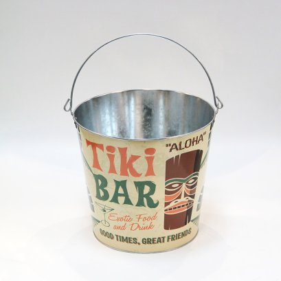 Round Ice Tin Bucket (with an Opener)