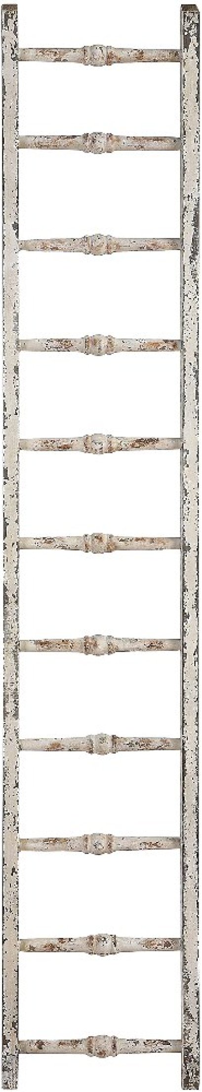 Wood Ladder, Distressed White