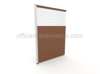 พาร์ทิชั่นรุ่นมาตรฐานแบบทึบกึ่งกระจกลาย 120 x 180 cm.