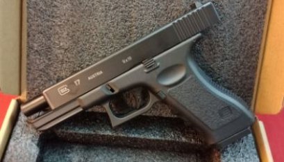 GLOCK17ปืนอัดลมสั้นชักยิงทีละนัดกระสุนเจลโฟมถอดค้างสไลด์ได้