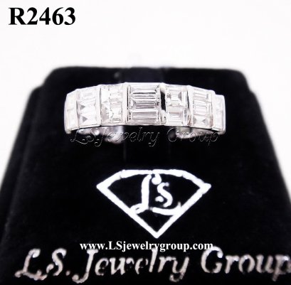 แหวนเพชรแท้ธรรมชาติ 2.85 Ct. น้ำ100-99% เพชรแท้ธรรมชาติ H&A-รัชเชี่ยนคัท 45 เม็ด  White gold เปอร์เซ็นต์สูงสุด หนัก 2.000 g.