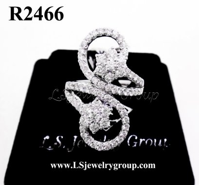 แหวนเพชรแท้ธรรมชาติ (Natural Diamonds)  น้ำงามที่สุด (Perfect Heart&Arrow Ideal Cut) 1.60 Ct.  เพชรแท้ธรรมชาติ H&A-รัชเชี่ยนคัท 69 เม็ด (น้ำ100-99%) White gold เปอร์เซ็นต์สูงสุด 6.400 g.