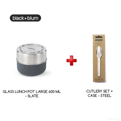 GLASS LUNCH POT LARGE 600ML