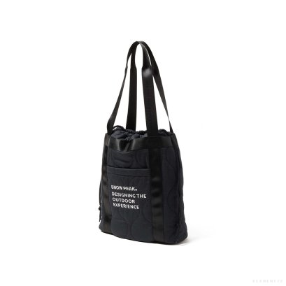QUILTED RIPSTOP TOTE ( BLACK )