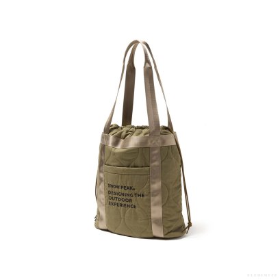 Snow Peak Small Beige Canvas Tote Bag - Removable Shoulder Strap & Gear Organizer