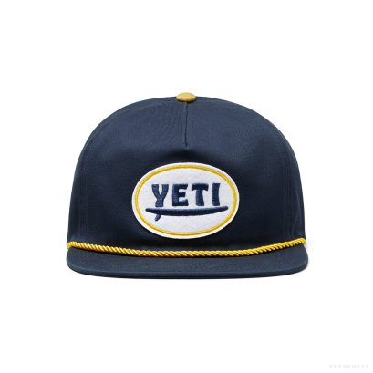 YETI BIG WAVE FLAT BRIM ROPE HAT NAVY