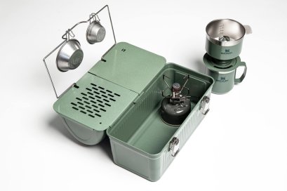 STAN ALUMINIUM FOLDING TRAY - HAMMERTONE GREEN