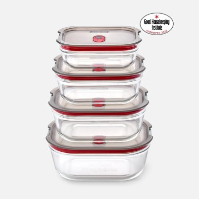 Black + Blum STACK + NEST GLASS FOOD CONTAINERS SET OF 4
