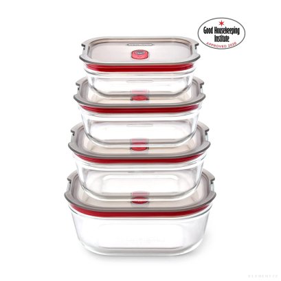 Black + Blum STACK + NEST GLASS FOOD CONTAINERS SET OF 4