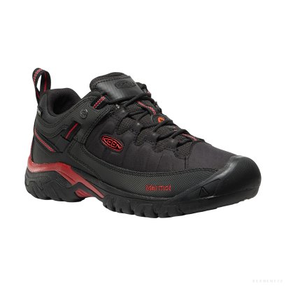 KEEN Men's Targhee EXP Waterproof Hiking Shoe BALCK/RED