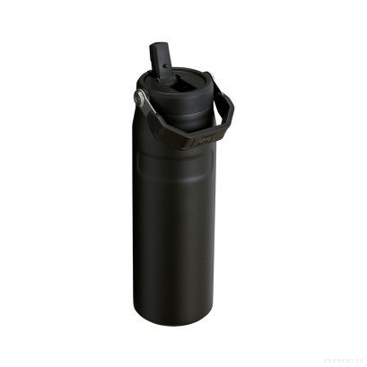 The IceFlow™ Bottle with Flip Straw Lid 24 oz Black 2.0