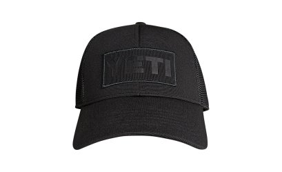 BLACK ON BLACK PATCH TRUCKER HAT