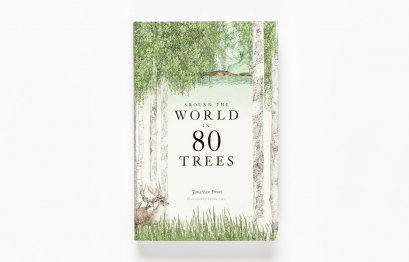 Around the world in 80 trees (ENG-hardcover) / Jonathan Drori เขียน Lucille Clerc วาด / Laurence king