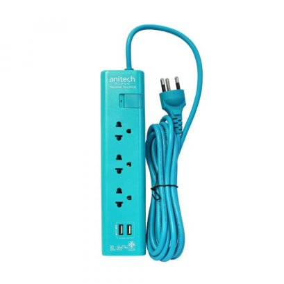 ปลั๊กไฟมาตรฐาน มอก. 3 ช่อง 1 สวิตช์ 2 USB H5133-MI