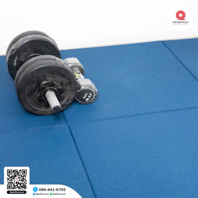 ยางฟิตเนส แผ่นยางปูพื้นฟิตเนส น้ำเงิน ขนาด 50x50 เซนติเมตร