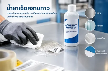 น้ำยาเช็ดคราบกาว สำหรับขจัดคราบกาวเทปกาว และสติกเกอร์