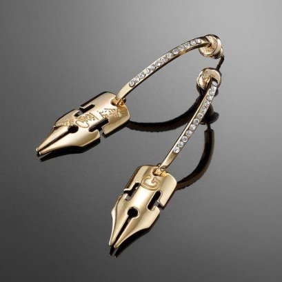 [Price 4,200/Deposit 3,400][JNOV2026] JOJO Kishibe Rohan G-Pen Earrings GOLD Ver.1, Jojo's Bizarre Adventure Part 4, Diamond is unbreakable