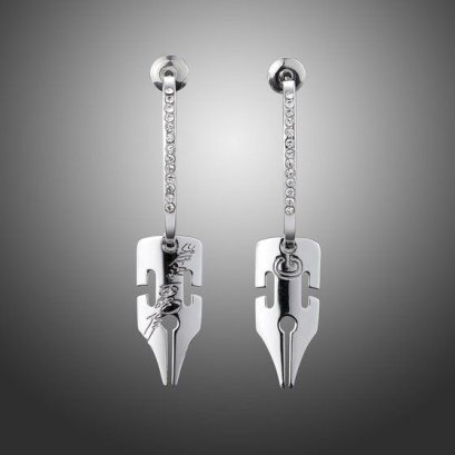 [Price 4,200/Deposit 3,400][NOV2026] JOJO Kishibe Rohan G-Pen Earrings SILVER Ver.1, Jojo's Bizarre Adventure Part 4, Diamond is unbreakable
