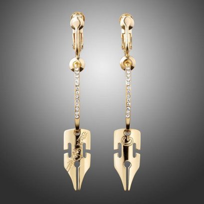 [Price 4,200/Deposit 3,400][NOV2026] JOJO Kishibe Rohan G-Pen Earrings GOLD Ver.2, Jojo's Bizarre Adventure Part 4, Diamond is unbreakable