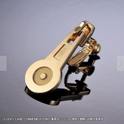 [ราคา 3,600/มัดจำ 2,900][พฤศจิกายน2569] ต่างหูซิปบูจาราตี้, โจโจ้ ล่าข้ามศตวรรษ, สายลมทองคำ, JOJO, Golden Wind, Bucciarati Zipper Earrings, Jojo's Bizarre Adventure
