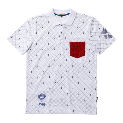 [Please Read All Detail][Price 5,800/Deposit 3,000] JOJO OROBIANCO, Polo Shirt Guido Mista WHITE, เสื้อโปโล สีขาว กุยโด้ มิซูต้า โจโจ้ ล่าข้ามศตวรรษ ภาค 5 สายลมทองคำ, Jojo's Bizarre Adventure Part 5, Vento Aureo, Golden Wind