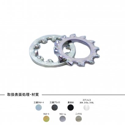 Internal/External tooth washers 歯付ワッシャー(外/内 歯)