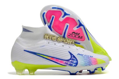 Nike Air Zoom Mercurial Superfly 9 Elite FG - White/Pink/Blue