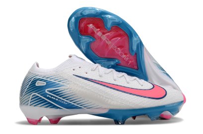 Nike Air Zoom Mercurial Vapor 16 Elite FG Low - White/Pink/Blue