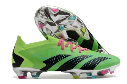 Adidas Predator Accuracy.1 Low FG Soccer Cleats - Green/Black/Pink