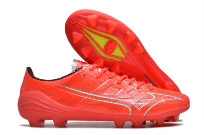 Mizuno Alpha Elite FG Release Pack - Red Fiery Coral/White