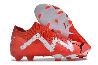 Puma Future Ultimate FG/AG Soccer Cleats - Red/White/Black