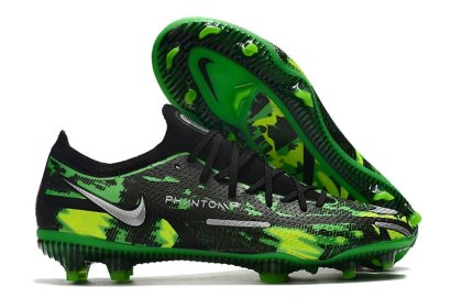 Nike Phantom GT2 Elite FG Shockwave - Black / Green Strike / Metallic Platinum