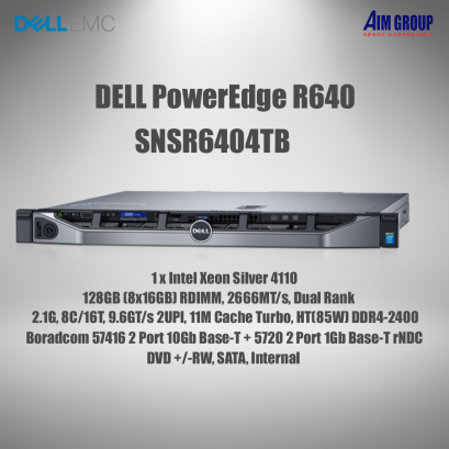 DELL Server PowerEdge R640 128GB ( SNSR 6404TB )