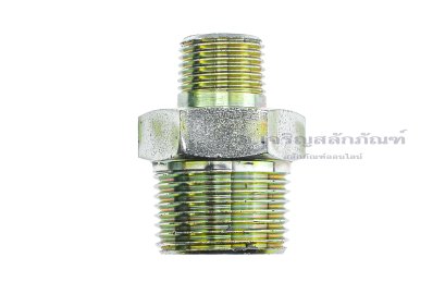 ข้อต่อตรงลด ข้อต่อเพิ่ม เหล็กชุบ (เกลียวนอก x เกลียวนอก) ขนาด 1/2" x 1" เหล็กหนา งานไฮดรอลิกส์ แรงดันสูง