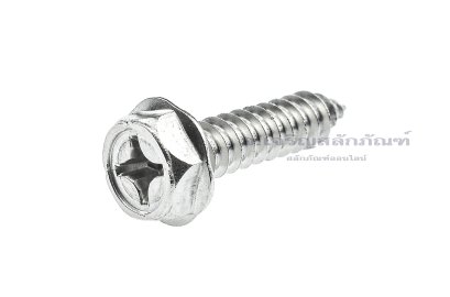สกรูเกลียวปล่อยหัวเหลี่ยมติดจานแฉกสแตนเลส M6x25