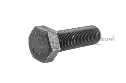 น็อตเหลี่ยมดำแข็ง M16x1.5x50 เกรด 12.9 แข็งพิเศษ เกลียวตลอด