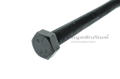 น็อตเหลี่ยมดำแข็ง M16x2.0x200  เกลียวตลอด