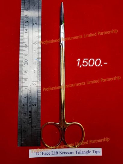 TC Face Lift Scissors Triangle Tips-Gold