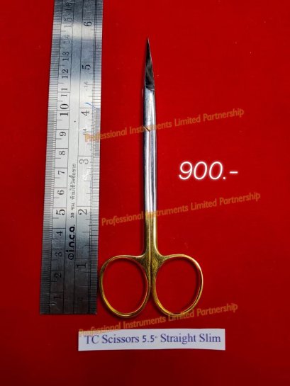 TC Scissors 5.5" Straight Slim-Gold